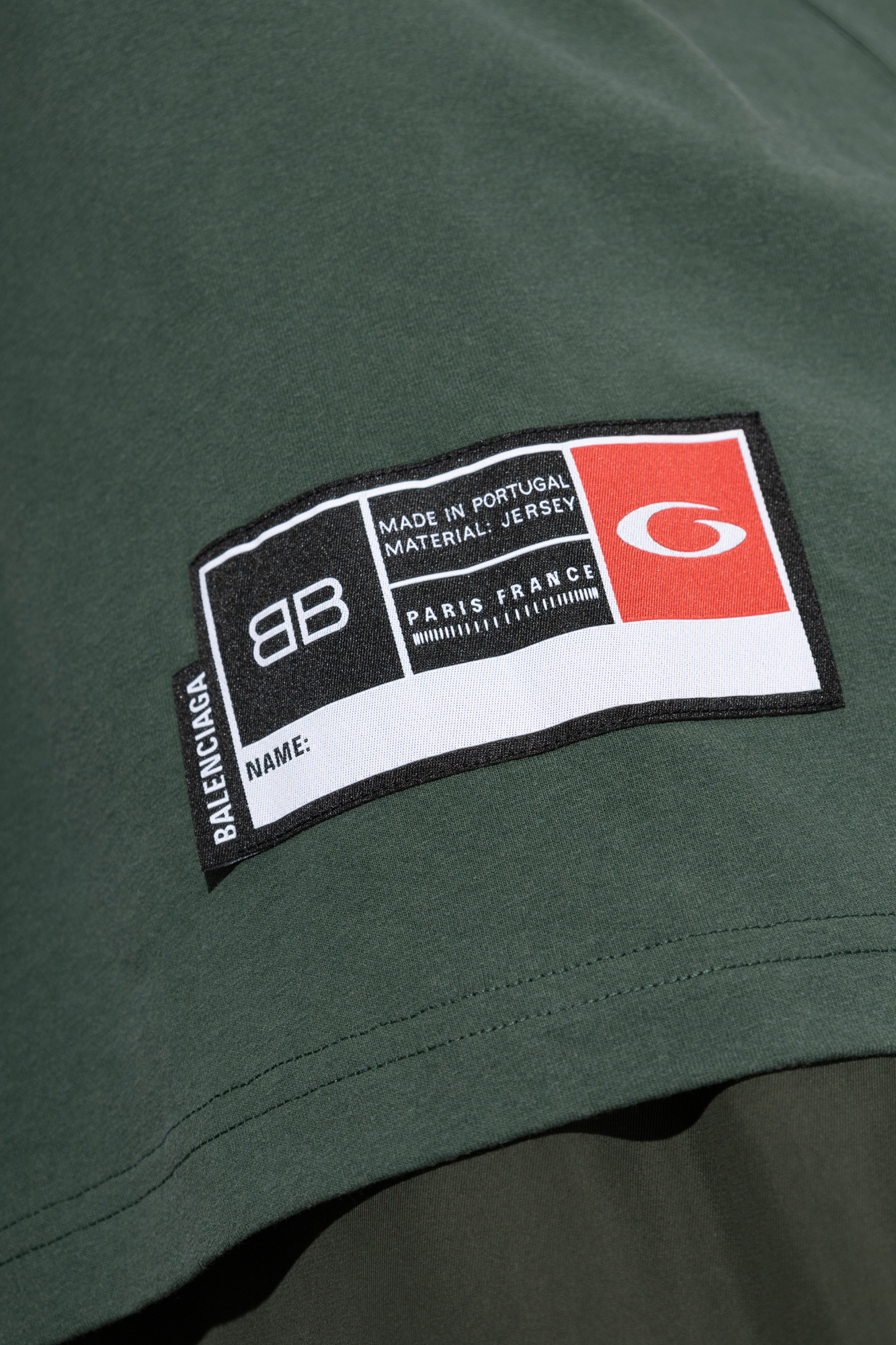 Zielony T-shirt z logo Balenciaga - Vitkac Polska